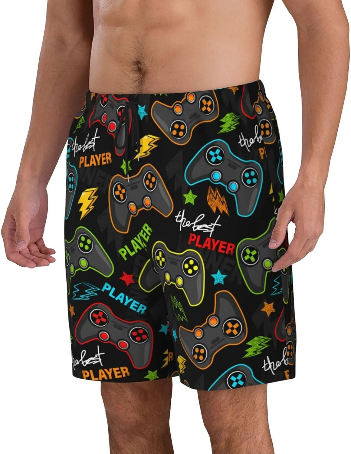 Game Mens Swim Trunks Quick Dry Swim Shorts with Mesh Lining Breathable Men's Beach Pants Swimwear Bathing Suits,