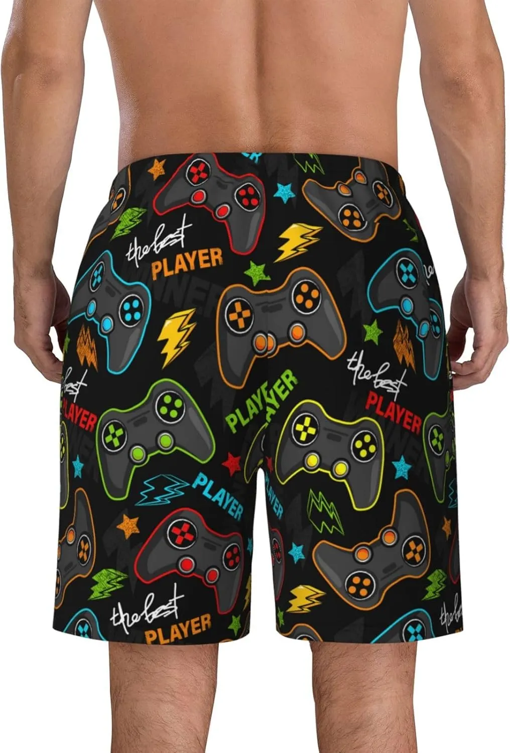 Game Mens Swim Trunks Quick Dry Swim Shorts with Mesh Lining Breathable Men's Beach Pants Swimwear Bathing Suits,