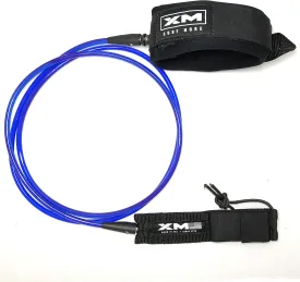 Knee/Calf Surfboard Leash 8ft-12ft, Regular Cord Thickness (.270 in.), Choose Length and Color, Key Pocket, Unbreakable Swivels, Detachable Railsaver, Made in USA