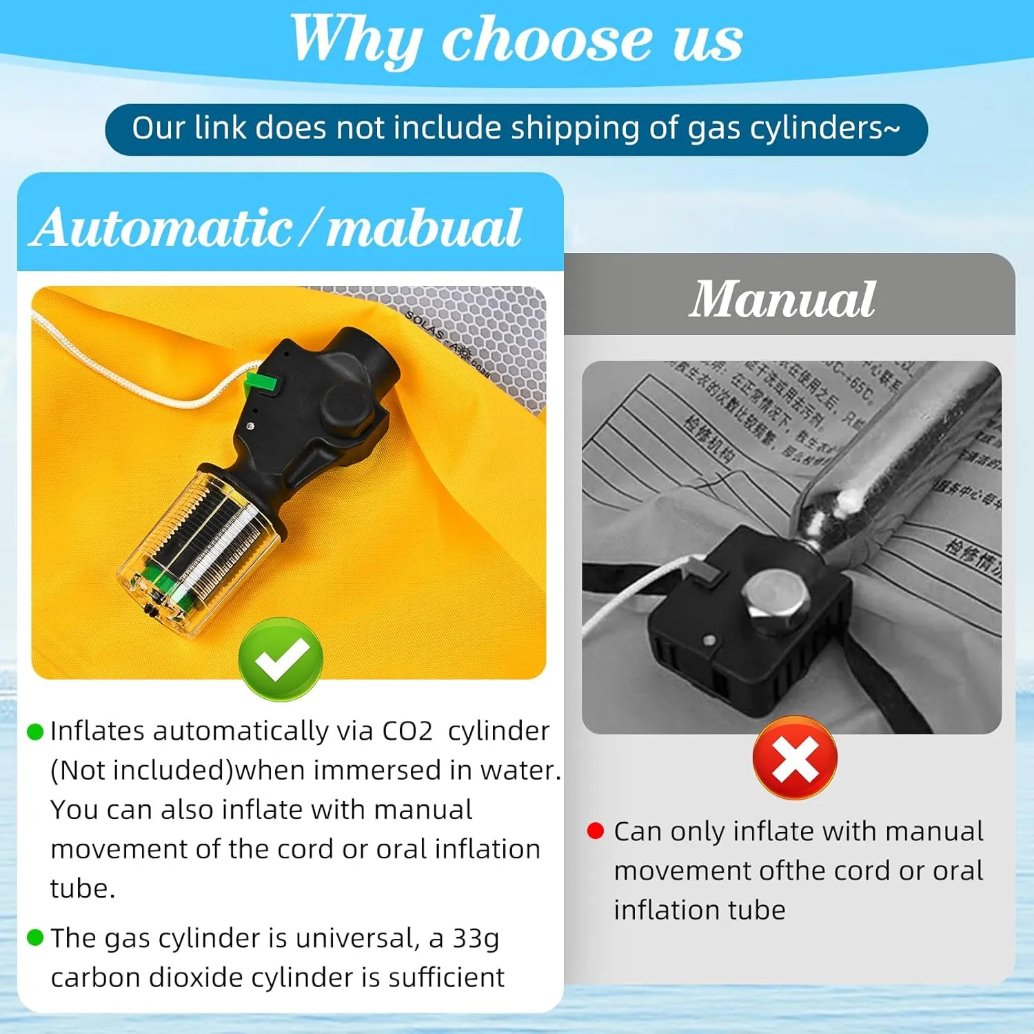 Lifjackets for Adults, Automatic Inflation Adult lifvest Water Sports Vest for Boating Fishing Kayaking Paddling Boat Safety Equipment