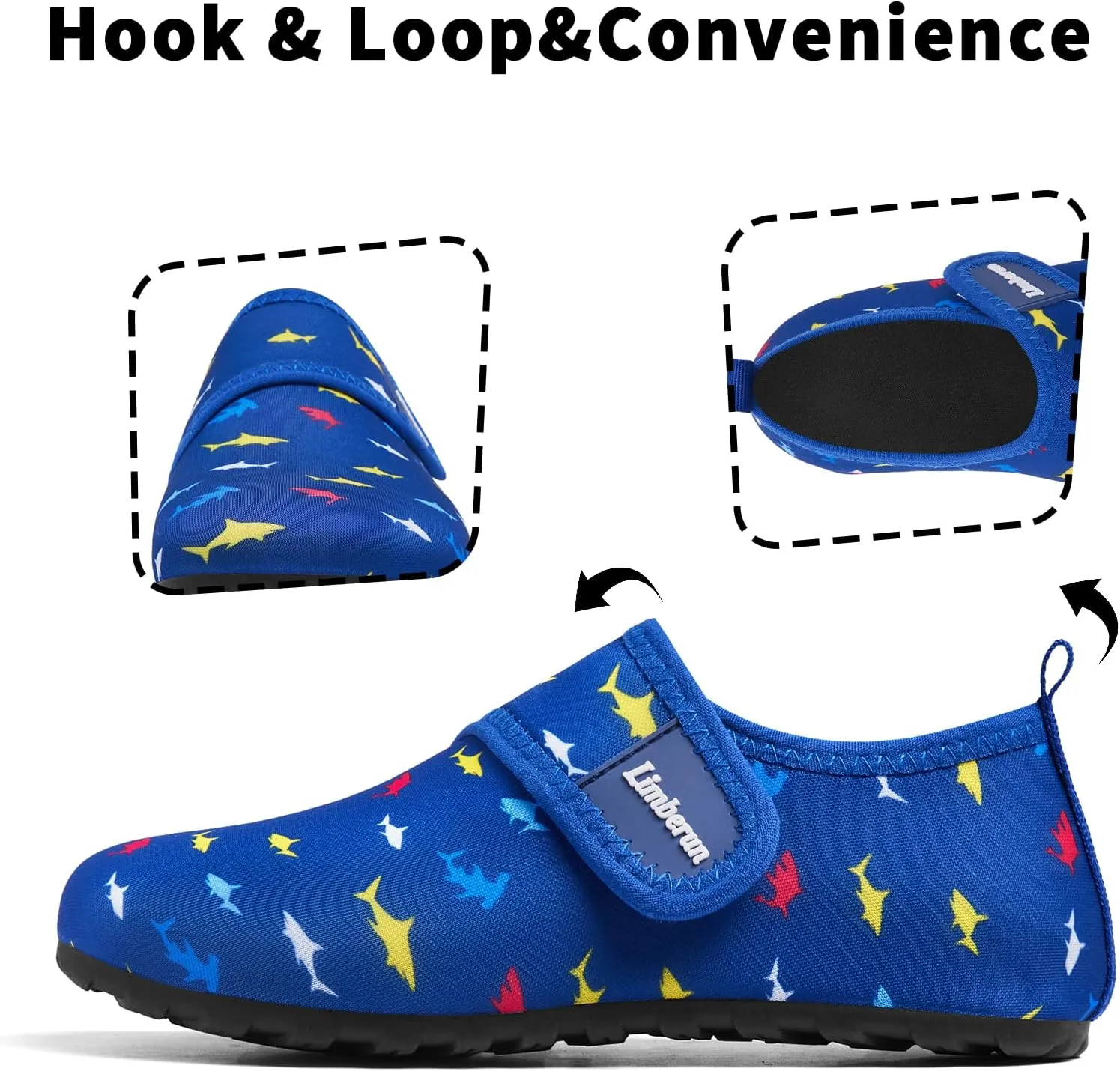 Limberun Water Shoes Kids Boys Girls Swim Aqua Sports Shoes Quick-Dry Barefoot Lightweight Pool Beach Non Slip Socks for Toddler Shoe