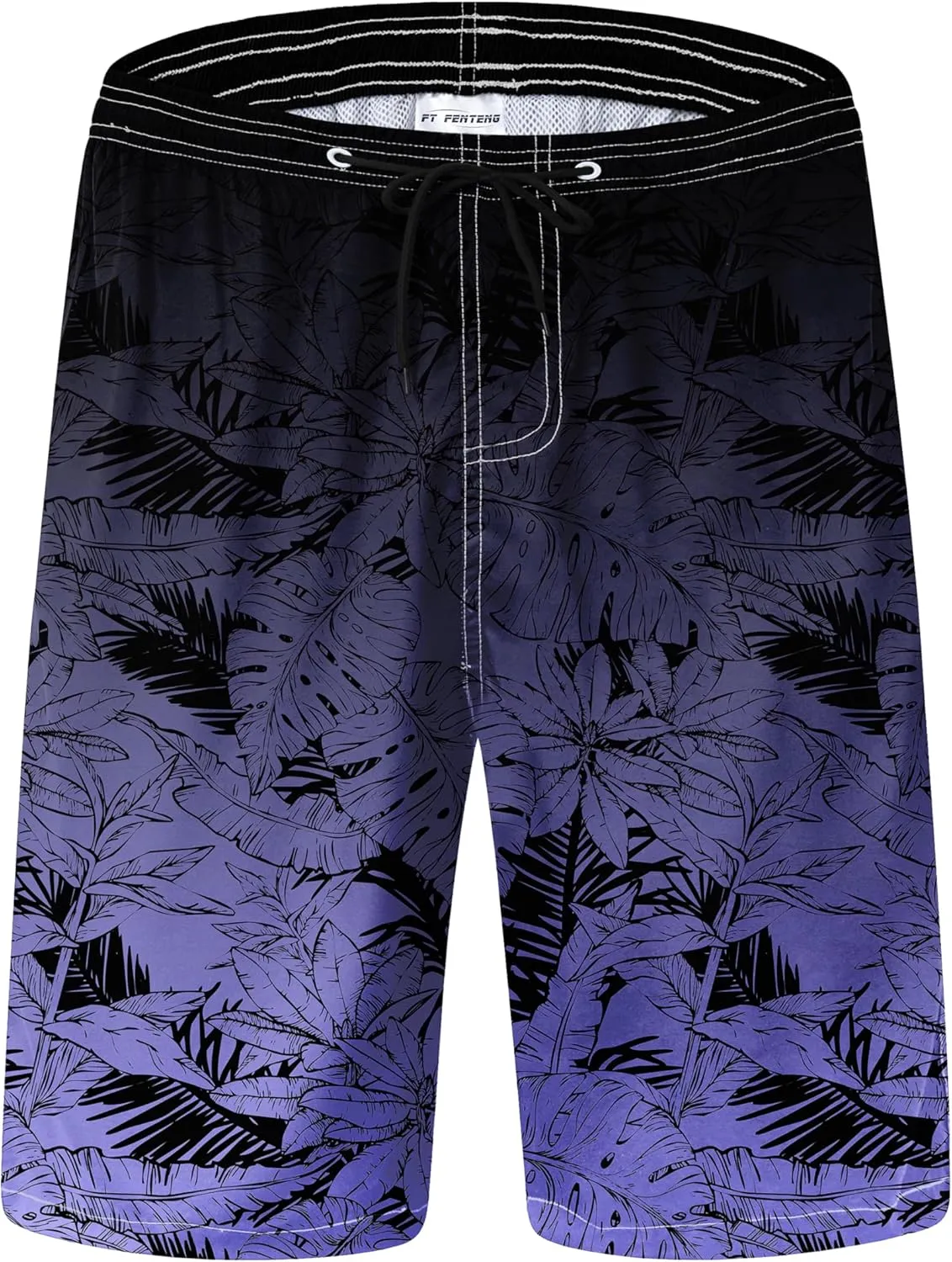 Mens Swim Trunks Quick Dry Board Shorts with Mesh Lining, Breathable Surf Beach Shorts Swimwear Bathing Suits