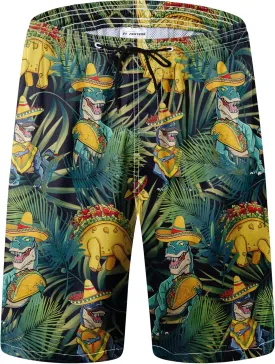 Mens Swim Trunks Quick Dry Board Shorts with Mesh Lining, Breathable Surf Beach Shorts Swimwear Bathing Suits