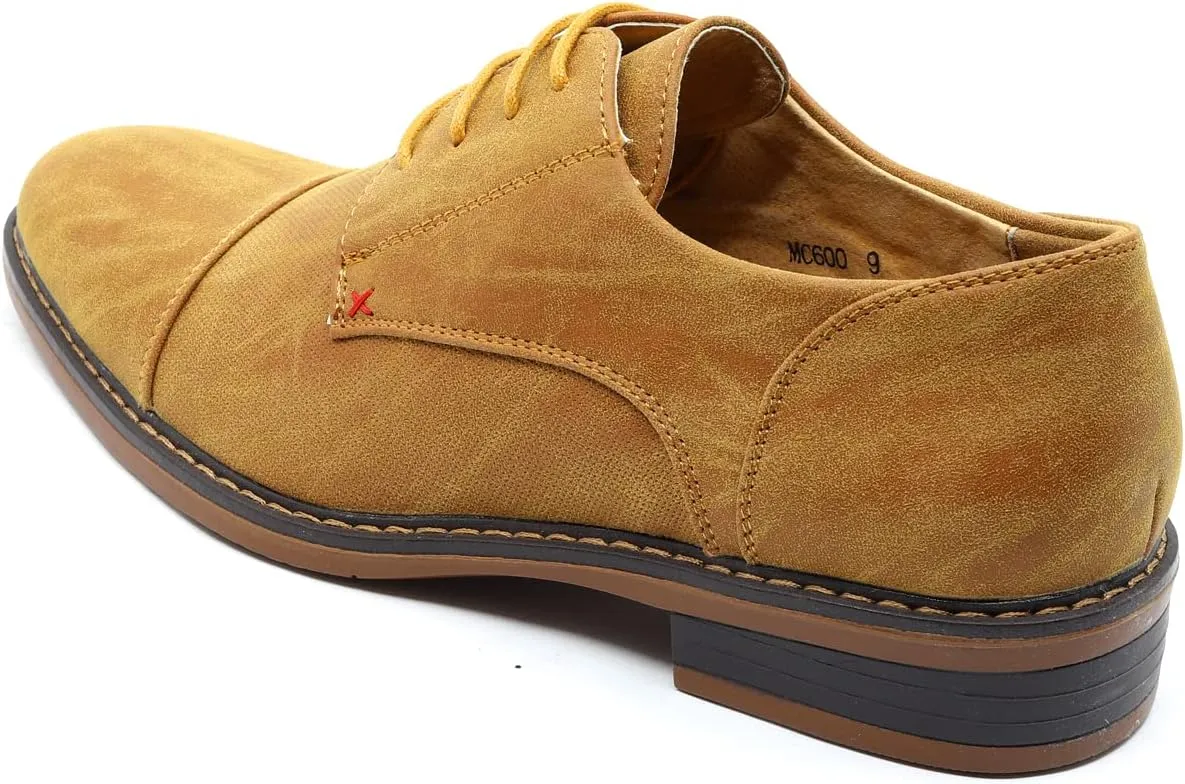 Metrocharm MC600 Men's Lace Up Cap Toe Fashion Classic Dress Shoe
