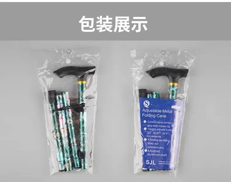 Outdoor Walking Sticks Hiking Camping Mountaineering Poles Telescopic Baton Trekking Poles Folding Cane Crutches Pole Unisex