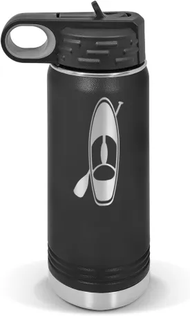 Paddle Board and Paddle Water Bottle 20 oz - Laser Engraved w/Flip Top Removable Straw - Polar Camel - Stainless - Vacuum Insulated - Drinkware - Paddle Boarding pabbleboard sup Stand up v2