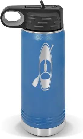 Paddle Board and Paddle Water Bottle 20 oz - Laser Engraved w/Flip Top Removable Straw - Polar Camel - Stainless - Vacuum Insulated - Drinkware - Paddle Boarding pabbleboard sup Stand up v2