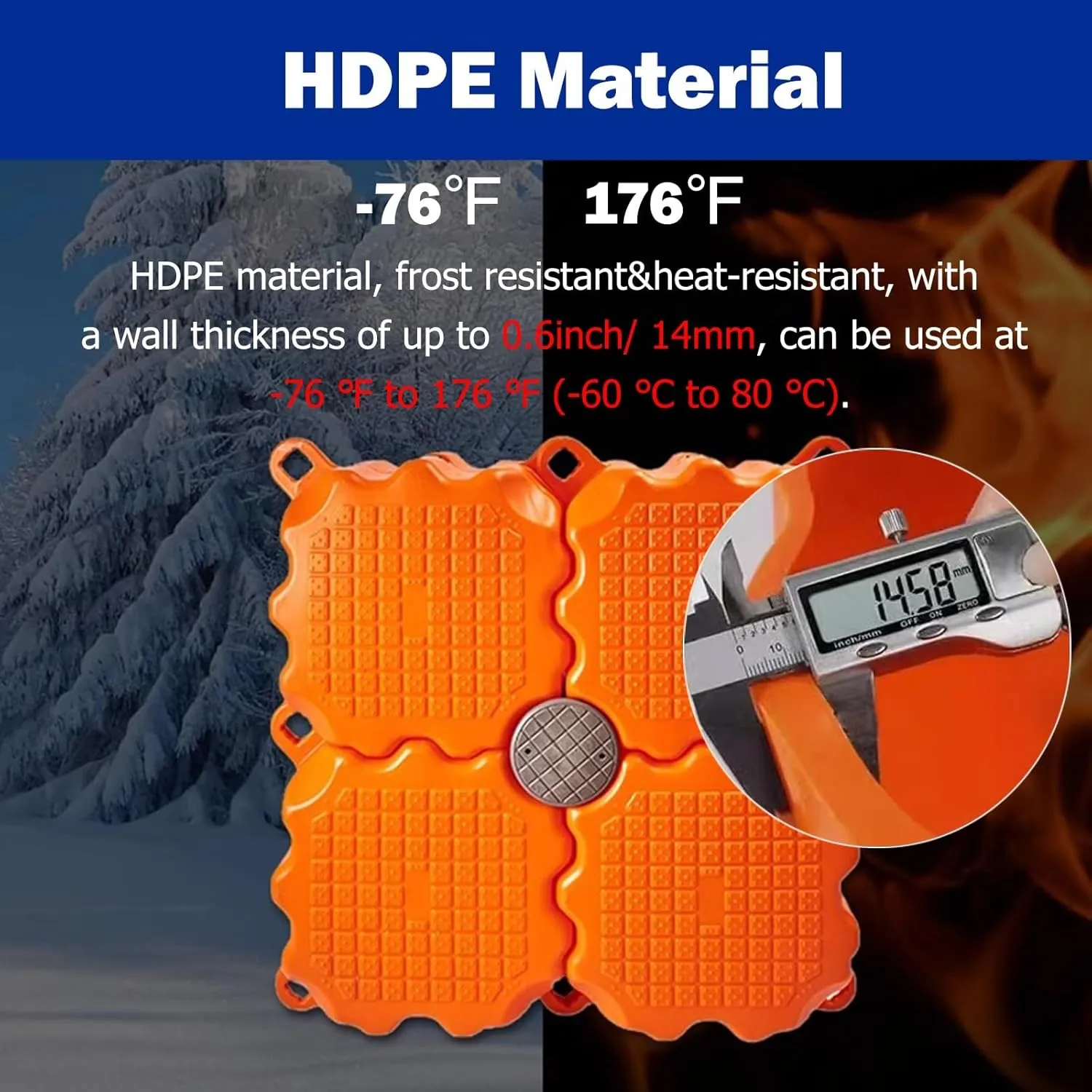 Portable Large Floating Platform, High Load-Bearing Capacity HDPE Floating Dock for Yachts/Boats, Heavy Duty Fishing Rafts with Anti-Slip Texture(Blue,H 40cm/15.7inch)