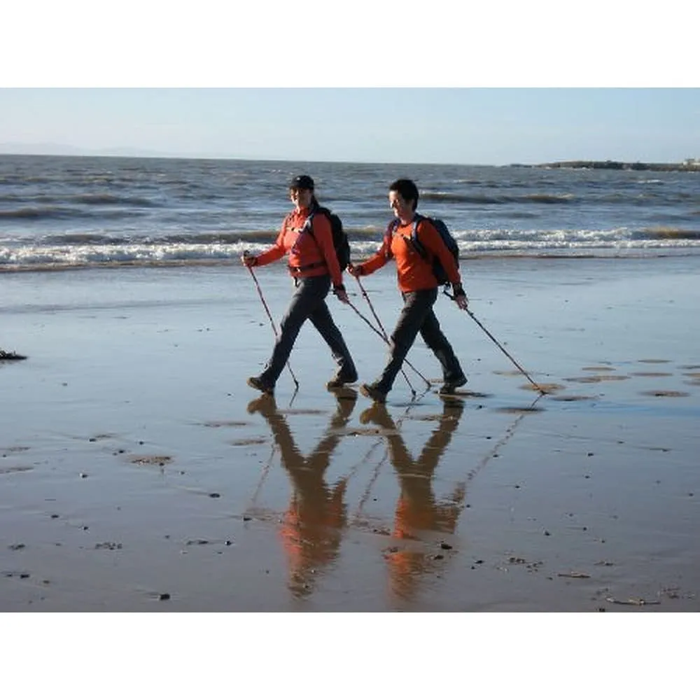 Purple Haze Walking Poles - Pair w-flip locks, detachable feet and travel bag - For Heights up to 6’2”