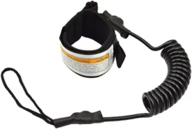 Surfboard Leash, Coiled Sup Leash Leg Rope, Straight Surf Board Leg Rope, Elastic Safety Outdoor SUP Strap Surfing Leash Rope Adjustable TPU Wrist Coil Leg Foot Rope(Black)