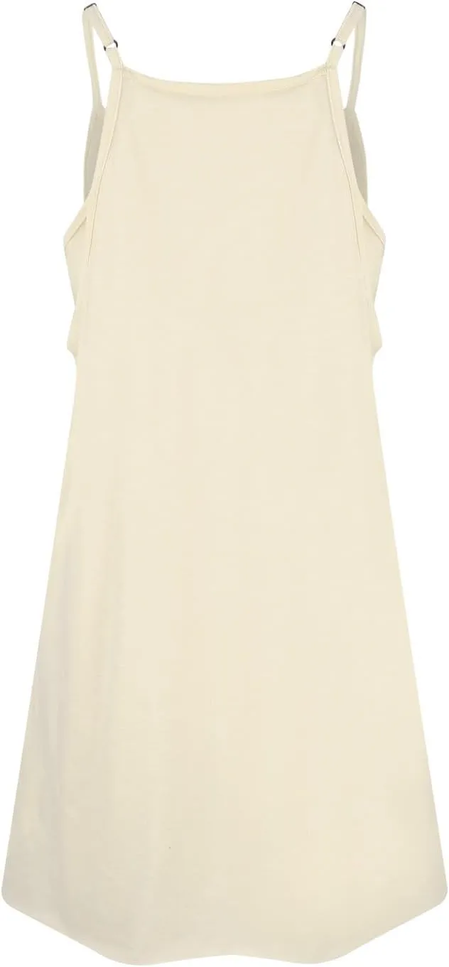 Tennis Dresses for Women Built in Shorts V Neck Spaghetti Straps Golf Workout Dress Active Mini Sundress with Pockets