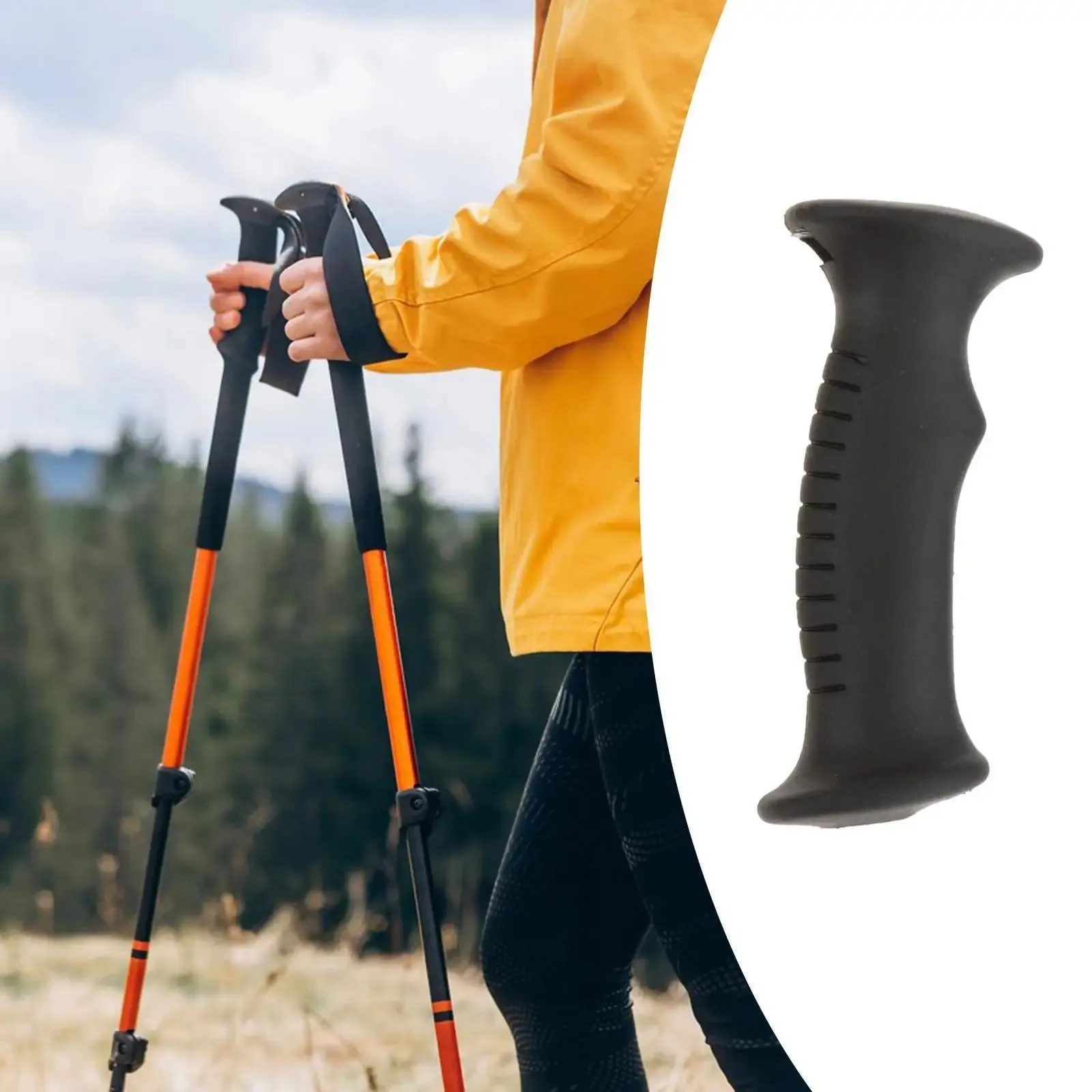 Trekking Rod Handle Replacement Walking Rod Cane Hand Grip for Camping Mountaineering Climbing Outdoor Photography Crutch